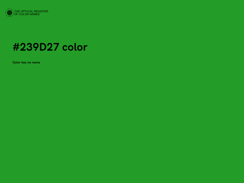 #239D27 color image