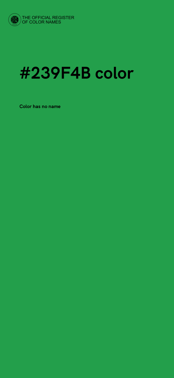 #239F4B color image