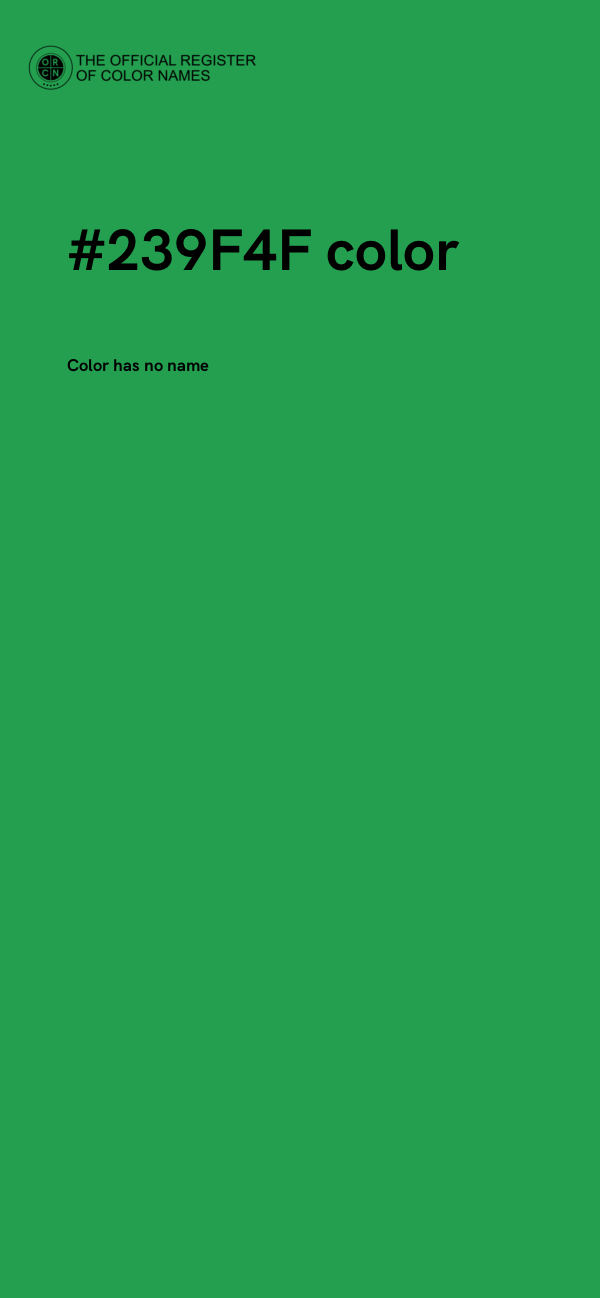 #239F4F color image