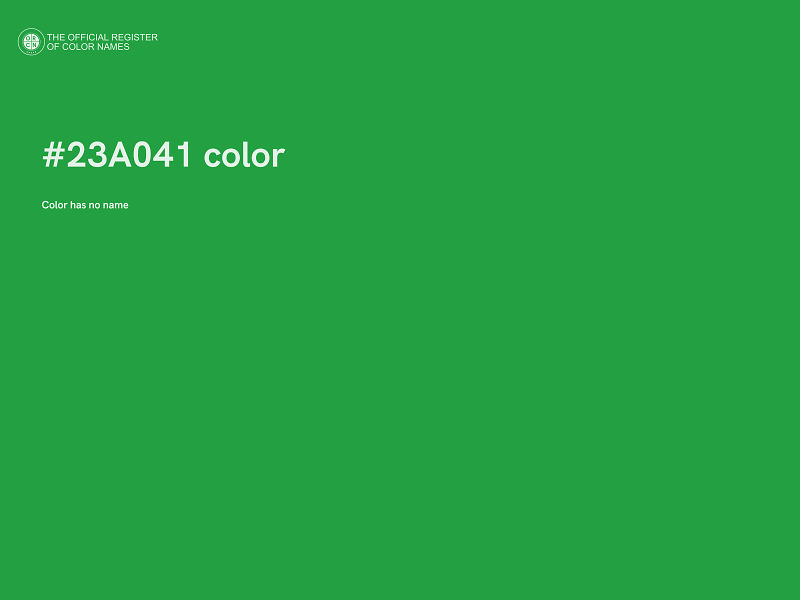 #23A041 color image
