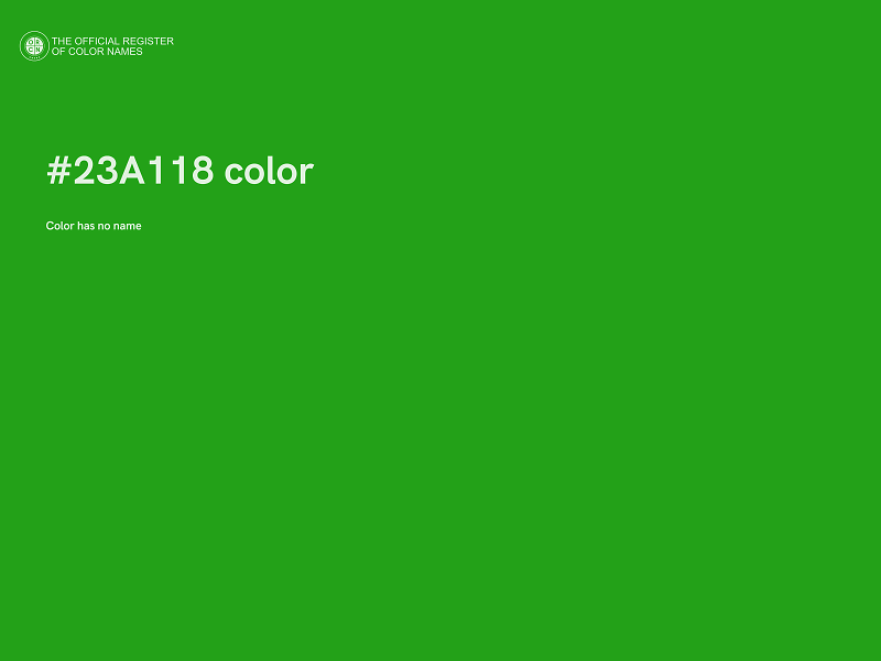 #23A118 color image