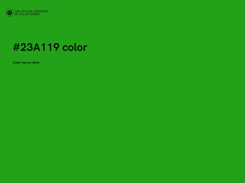 #23A119 color image