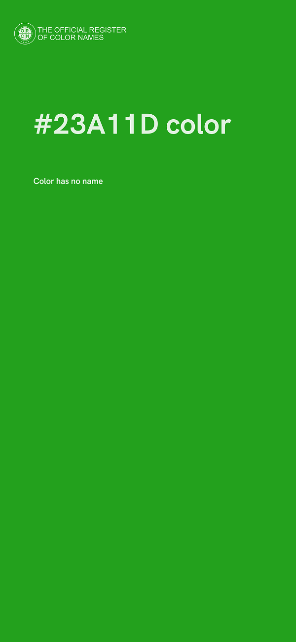 #23A11D color image