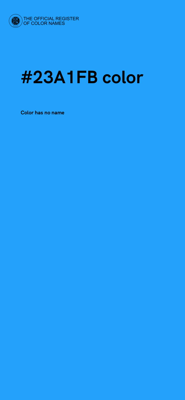#23A1FB color image