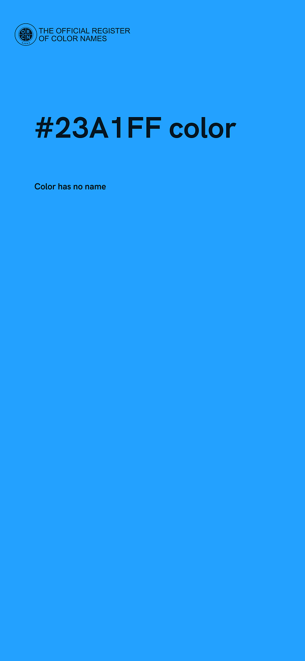#23A1FF color image