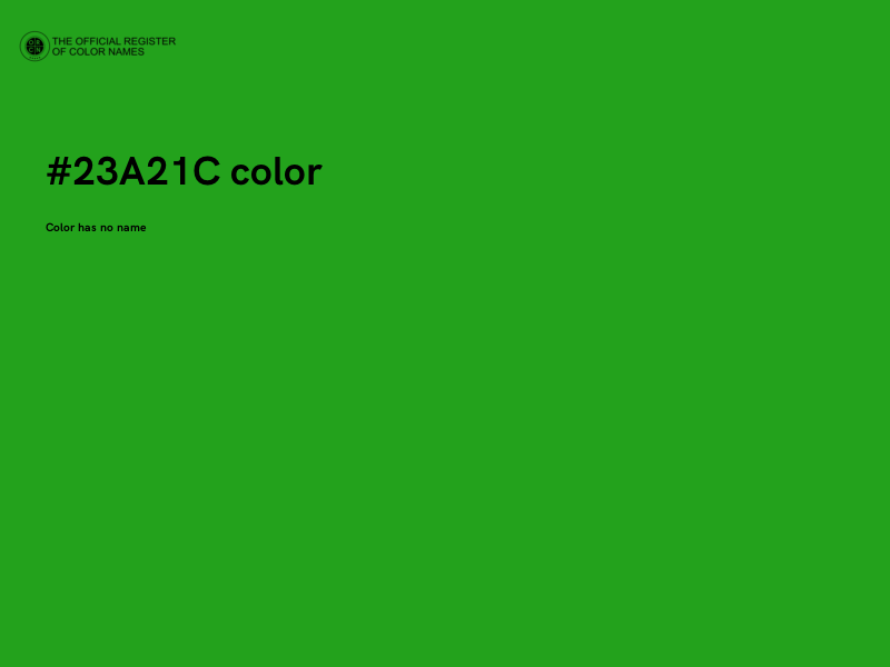 #23A21C color image