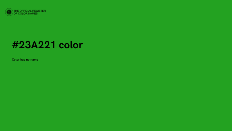 #23A221 color image