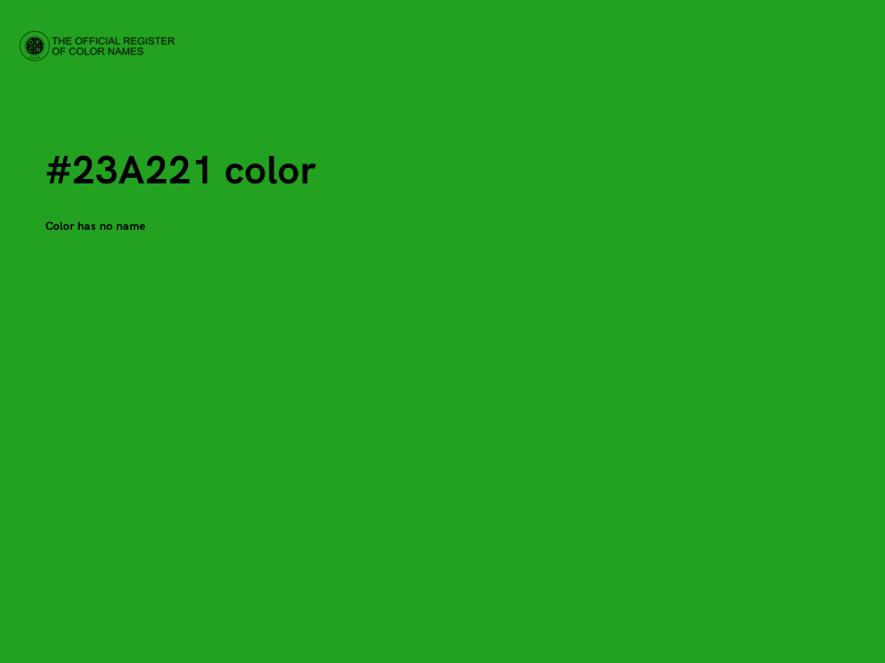 #23A221 color image