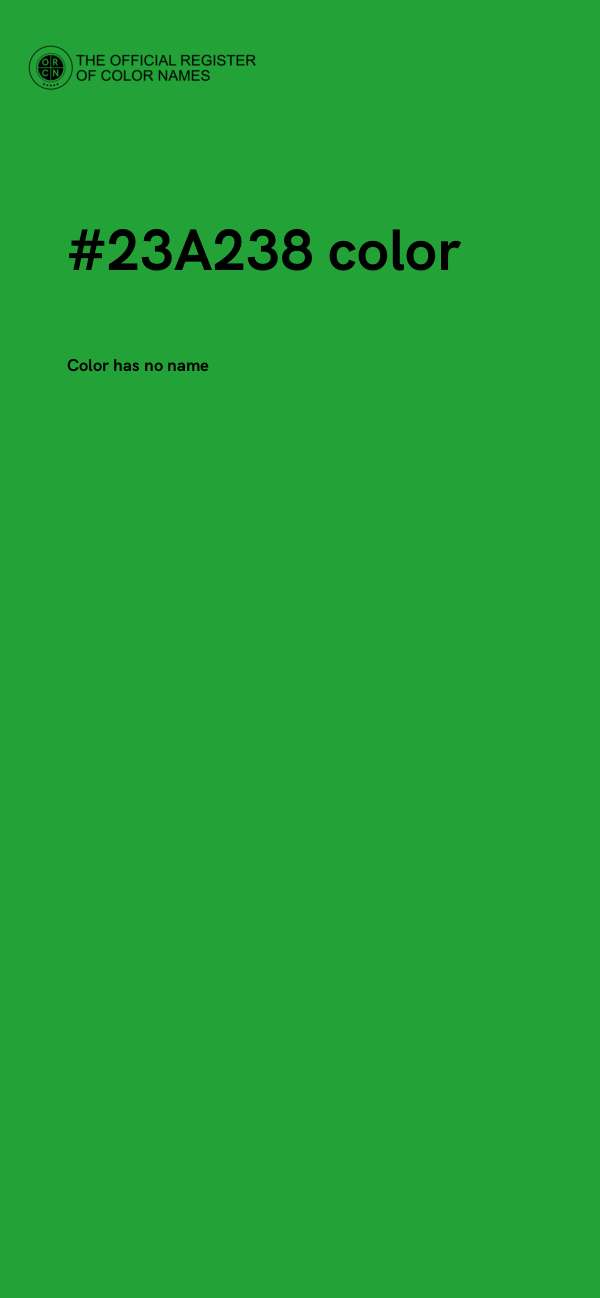 #23A238 color image