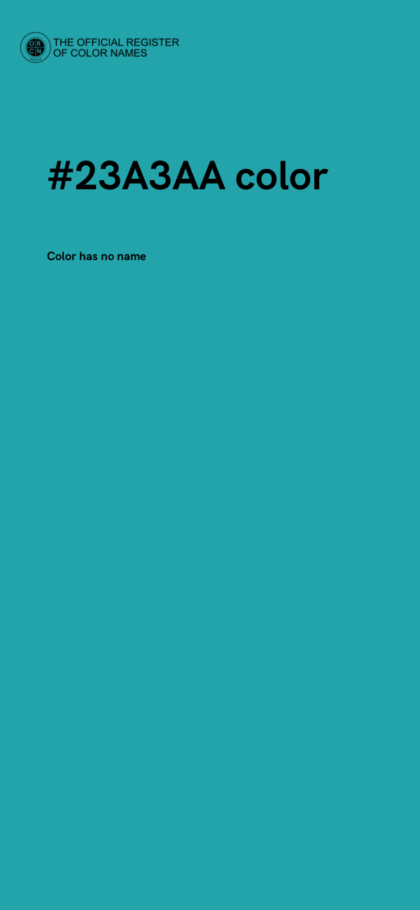 #23A3AA color image
