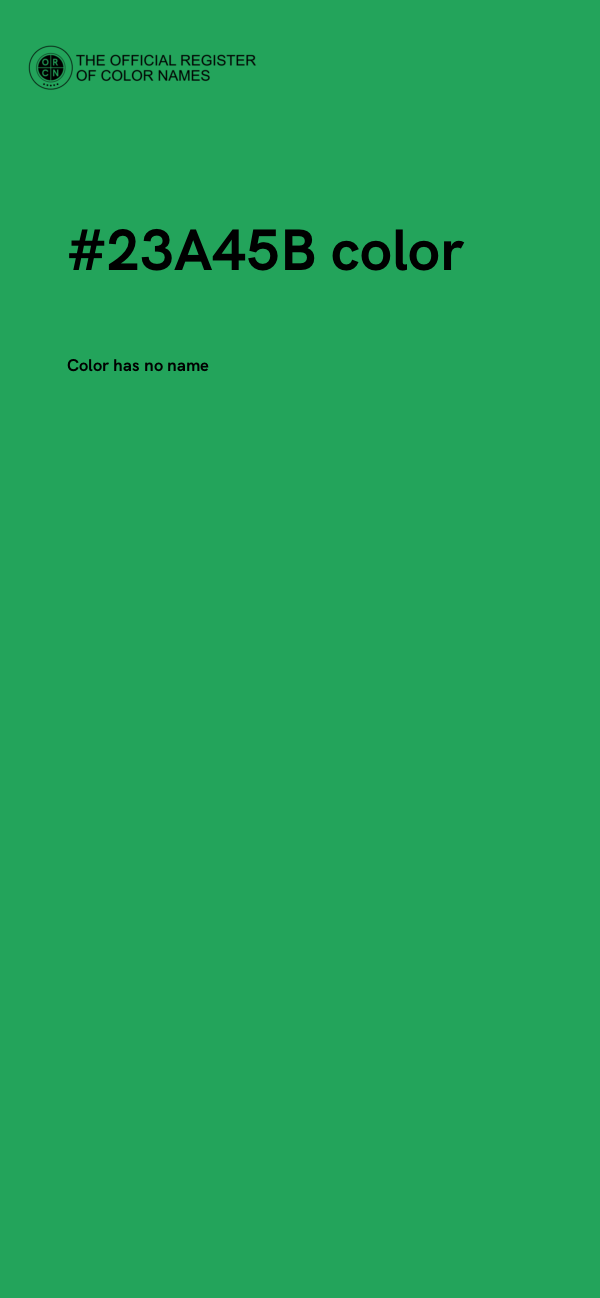 #23A45B color image