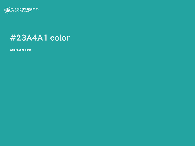 #23A4A1 color image