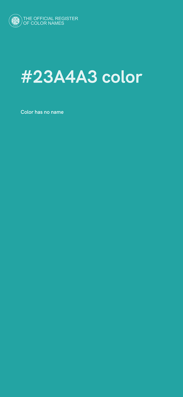 #23A4A3 color image