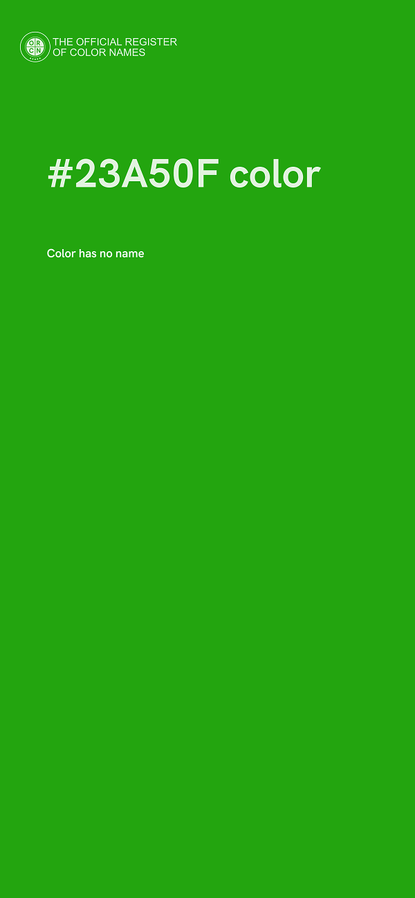#23A50F color image