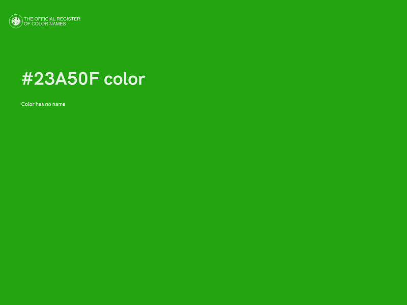#23A50F color image