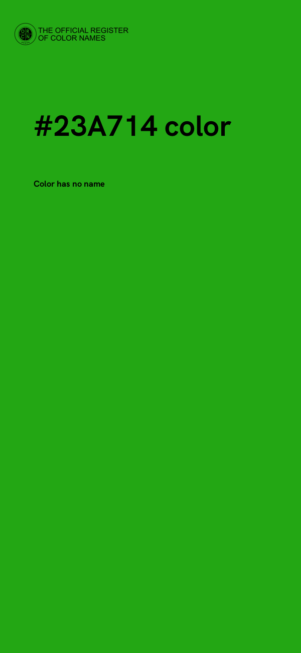 #23A714 color image