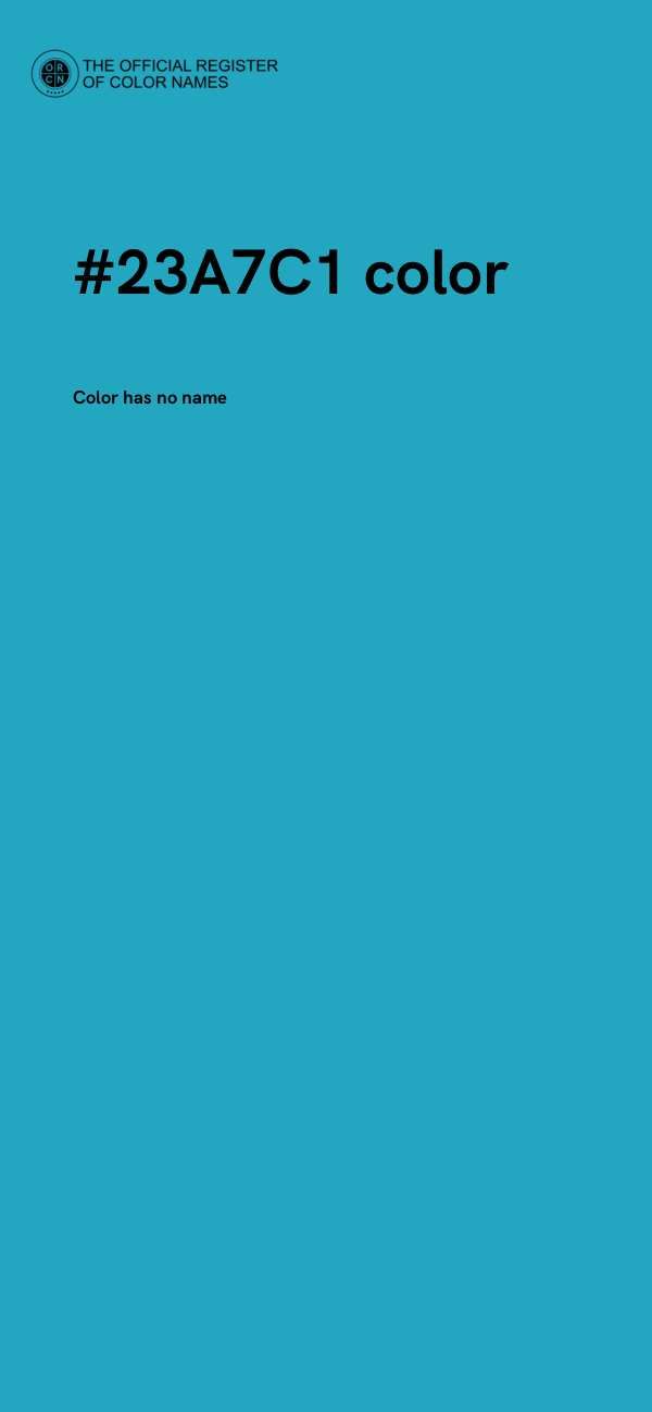 #23A7C1 color image