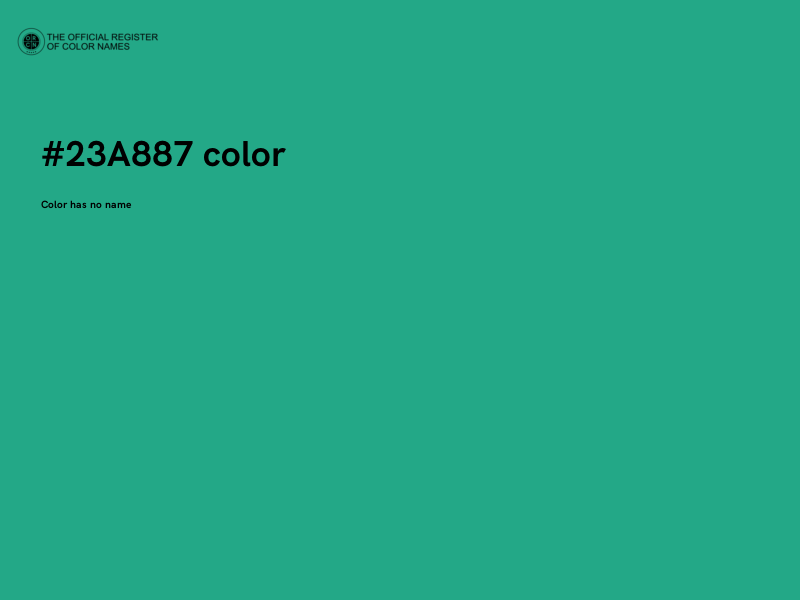 #23A887 color image