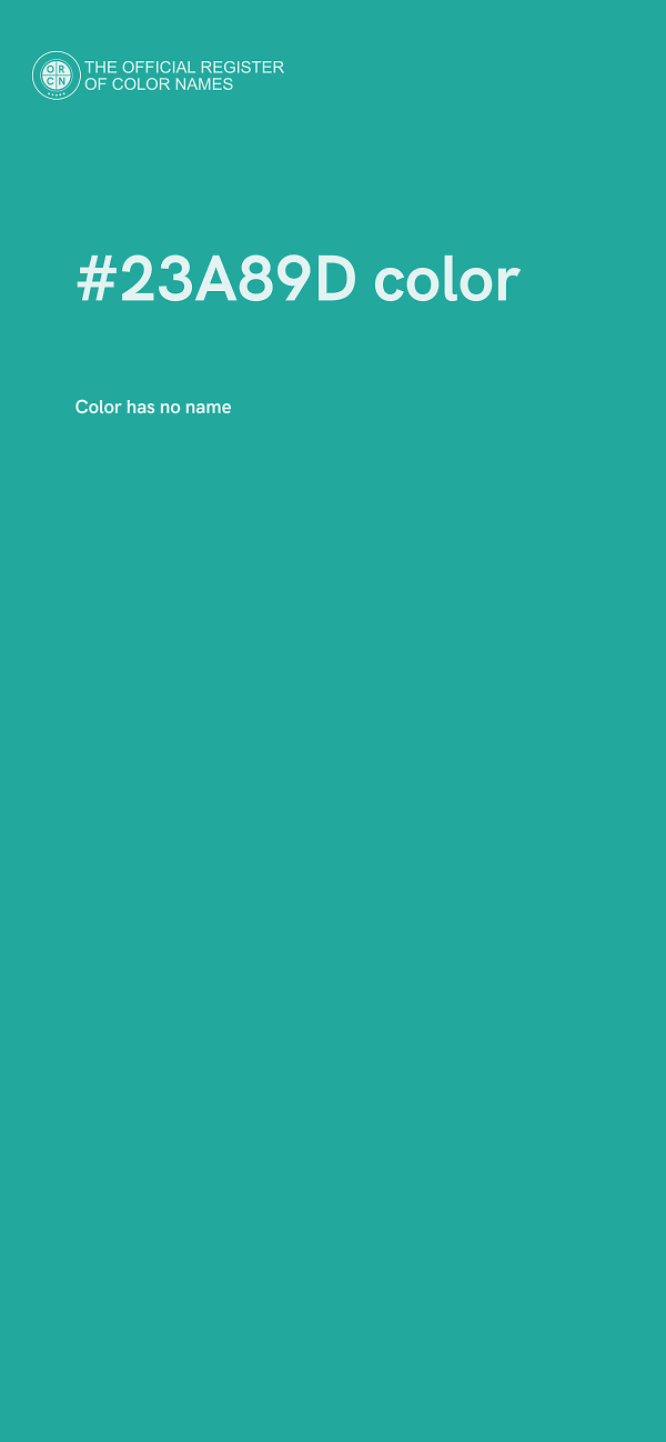 #23A89D color image