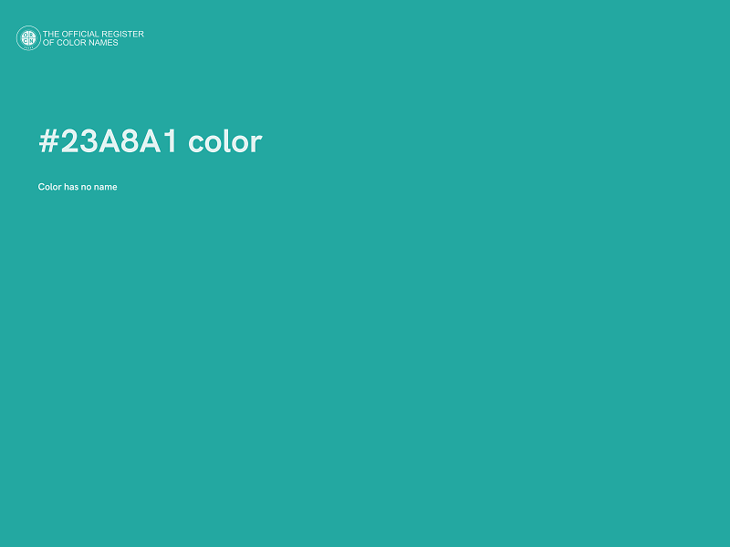 #23A8A1 color image