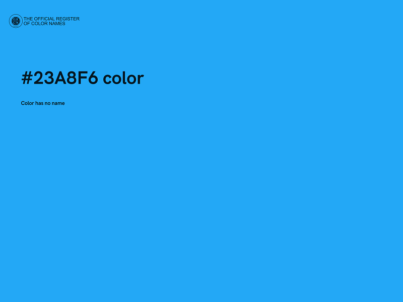 #23A8F6 color image