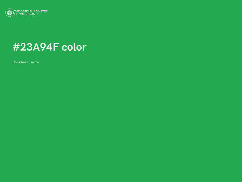 #23A94F color image