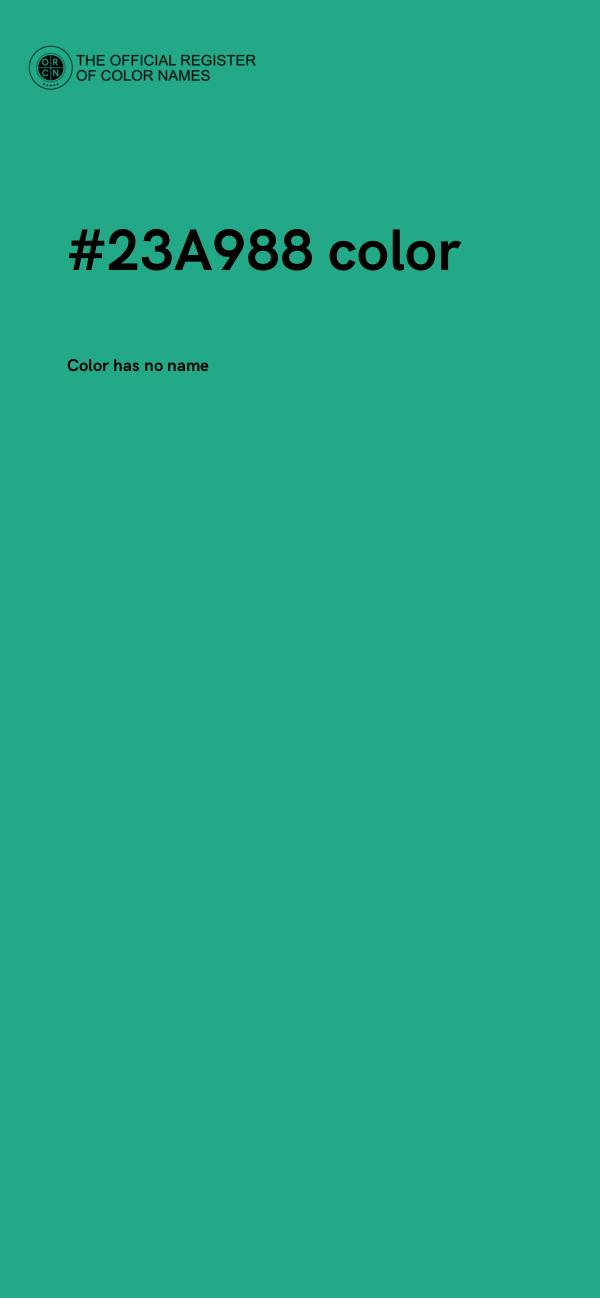 #23A988 color image