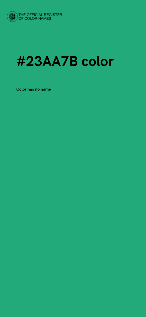 #23AA7B color image