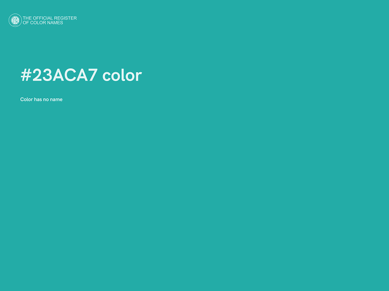 #23ACA7 color image