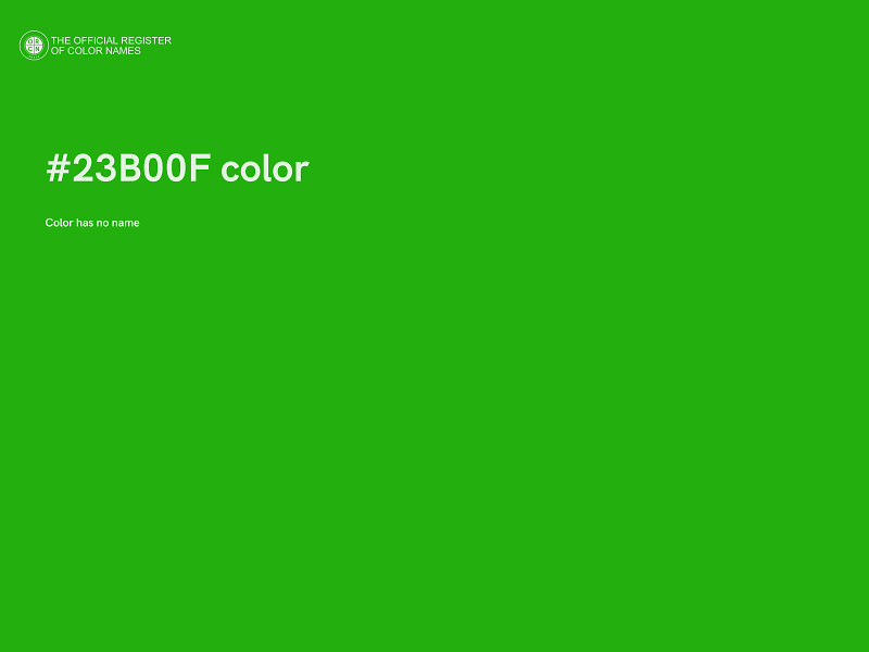 #23B00F color image