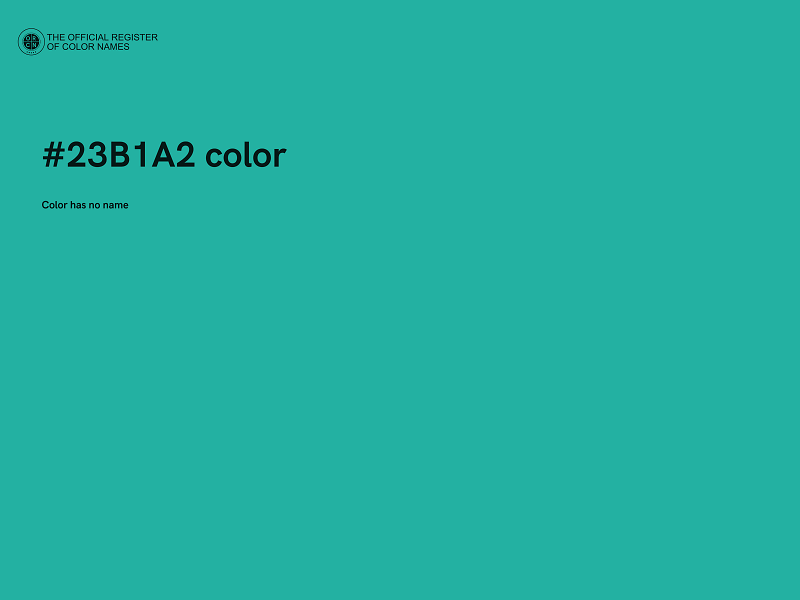 #23B1A2 color image