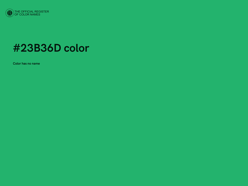 #23B36D color image