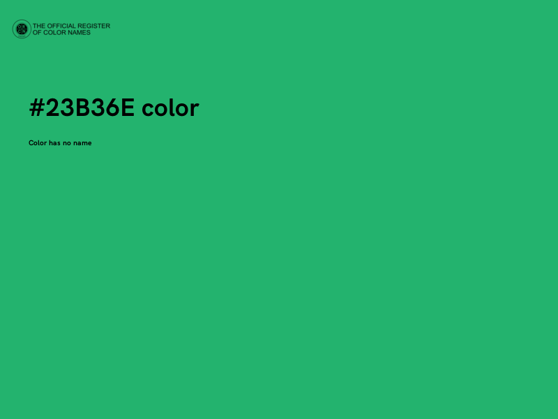 #23B36E color image