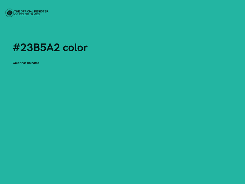 #23B5A2 color image