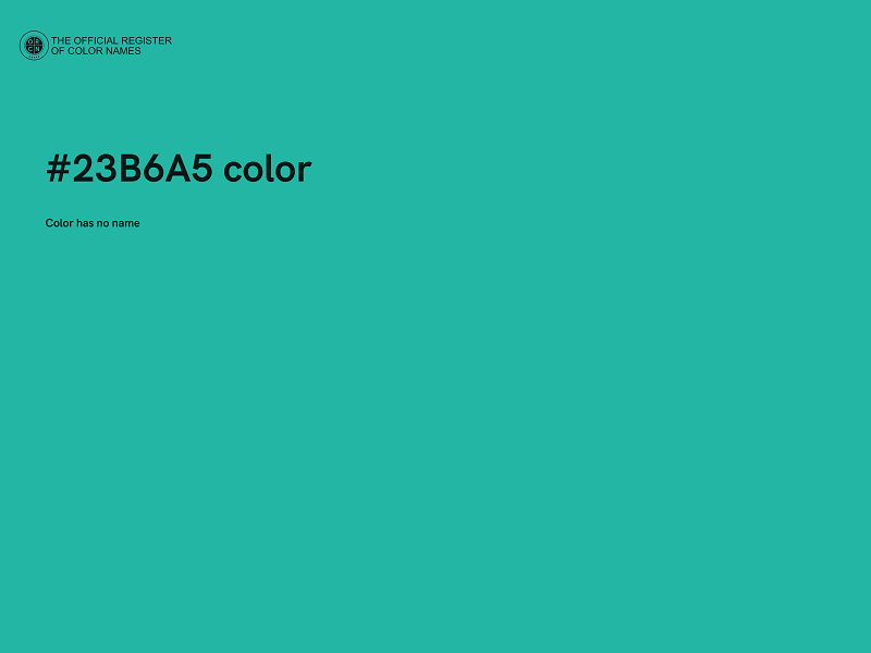 #23B6A5 color image