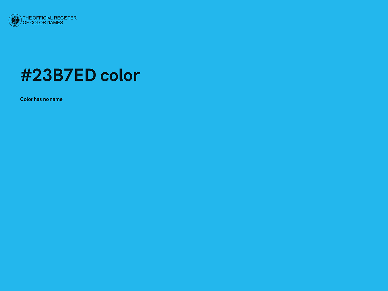 #23B7ED color image