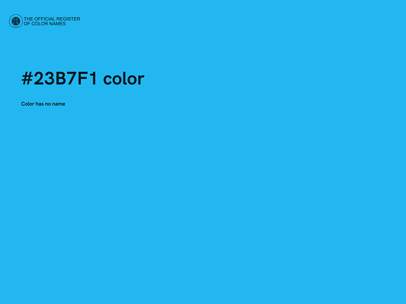 #23B7F1 color image