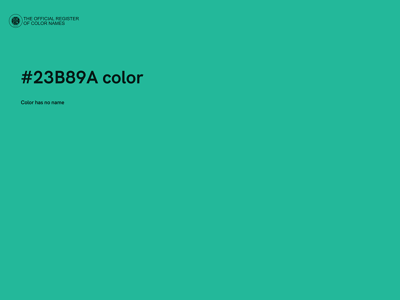 #23B89A color image