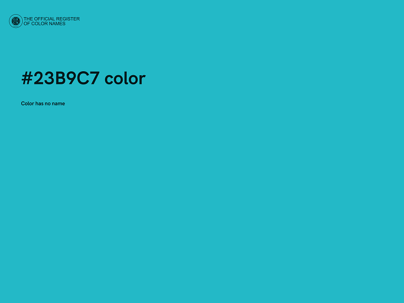 #23B9C7 color image