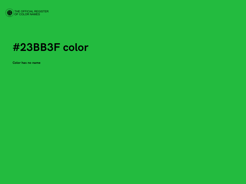 #23BB3F color image