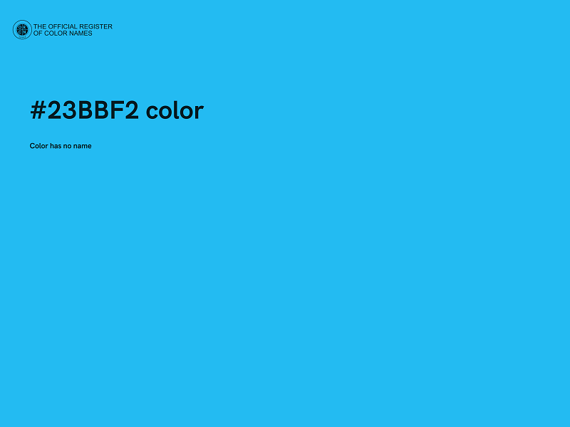 #23BBF2 color image