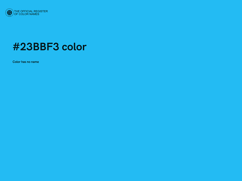 #23BBF3 color image