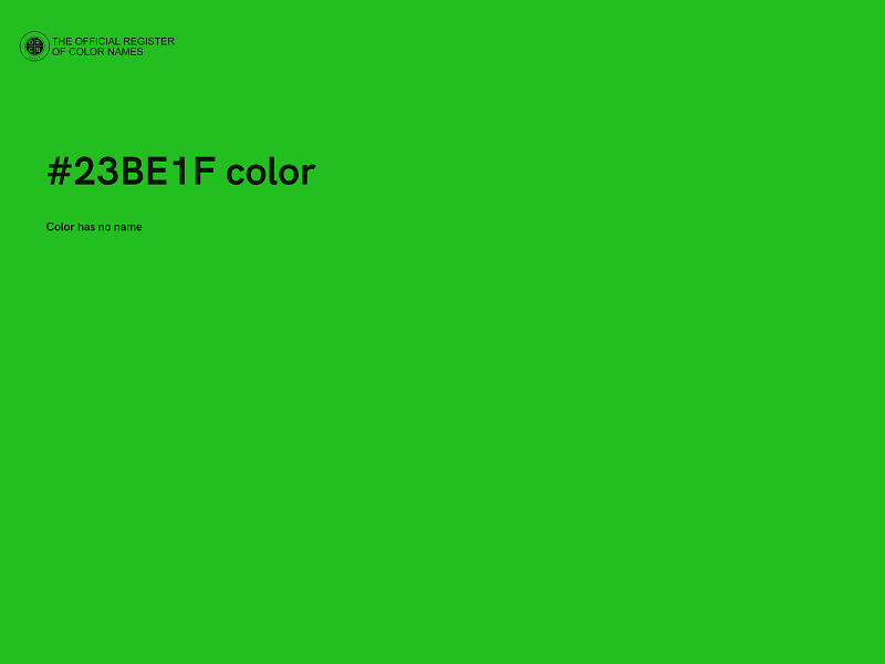 #23BE1F color image