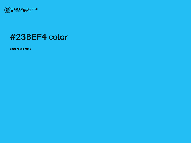 #23BEF4 color image