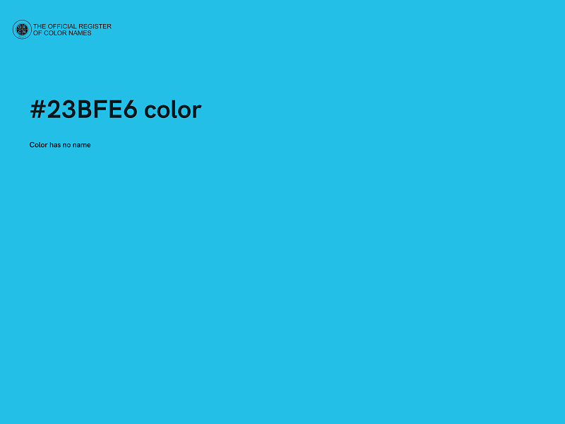#23BFE6 color image