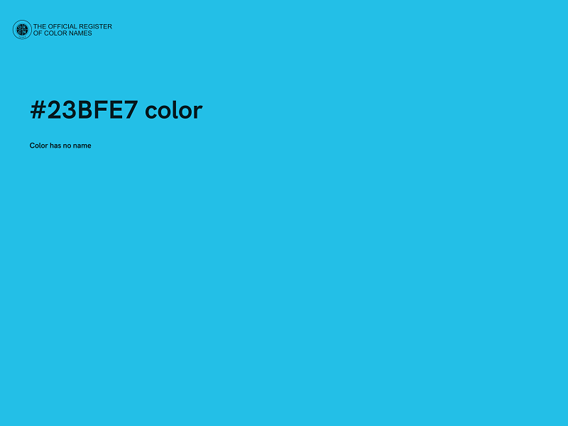 #23BFE7 color image