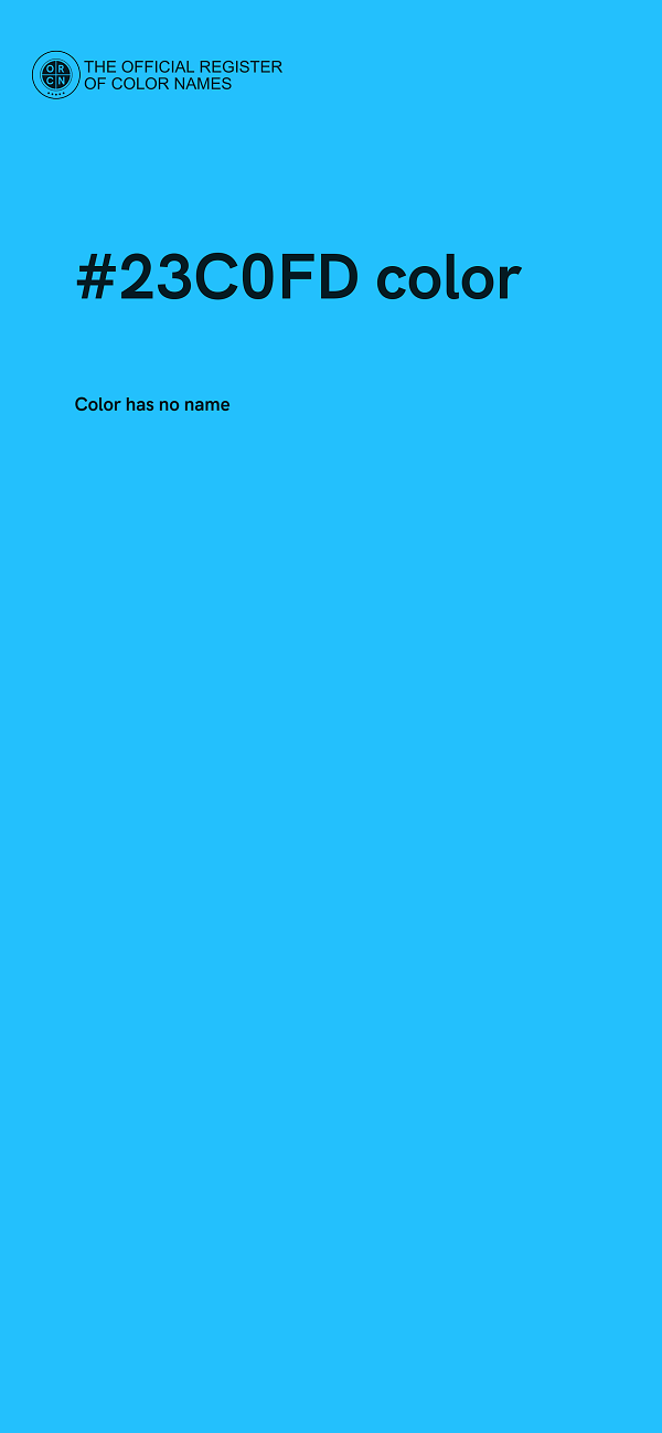 #23C0FD color image