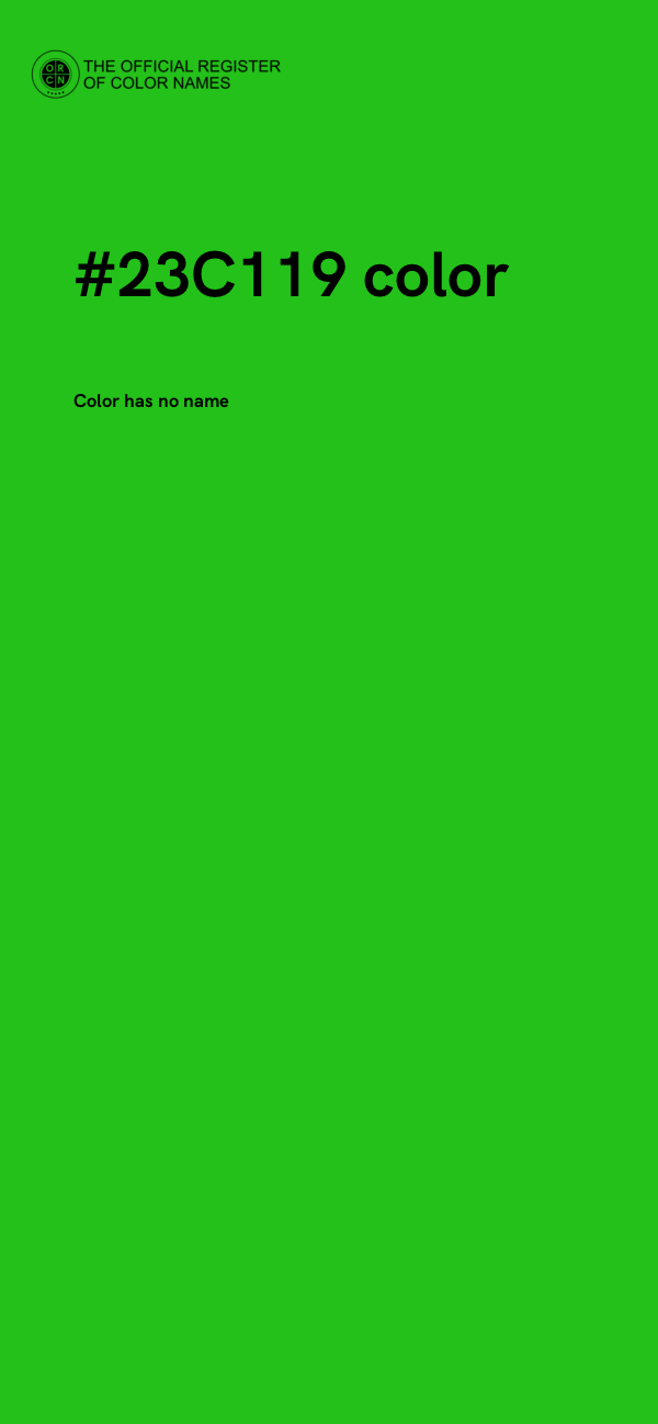 #23C119 color image