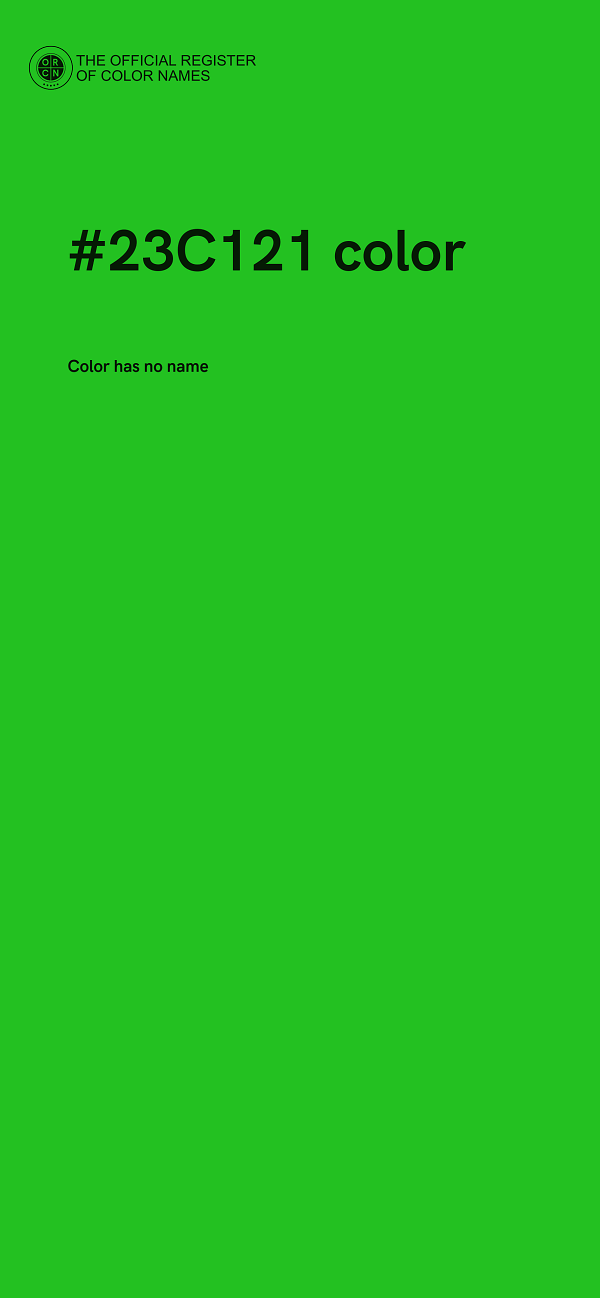 #23C121 color image