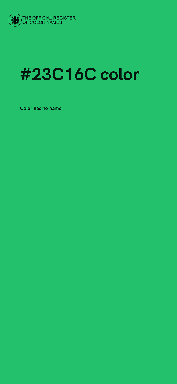 #23C16C color image